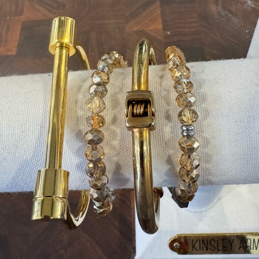 Kinsley Armelle Gold-toned Bracelet Set